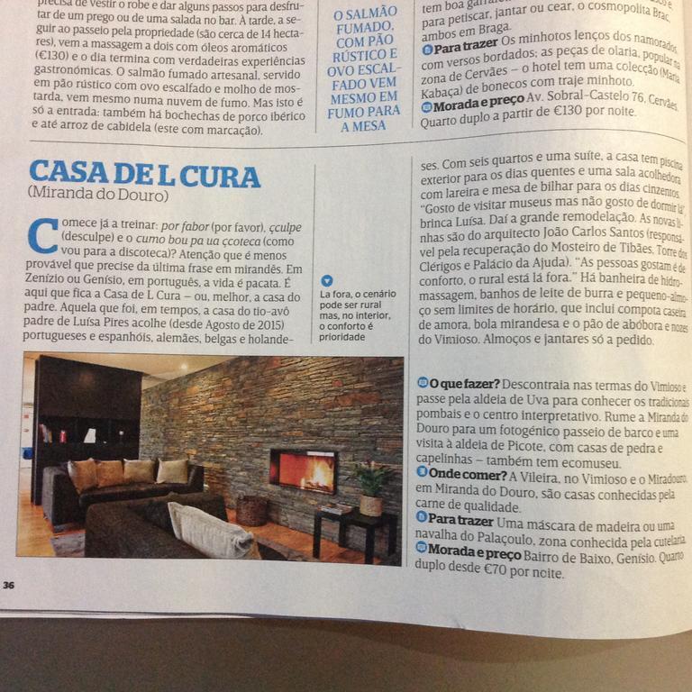Гостевой дом Casa De L Cura Миранда-ду-Дору Экстерьер фото